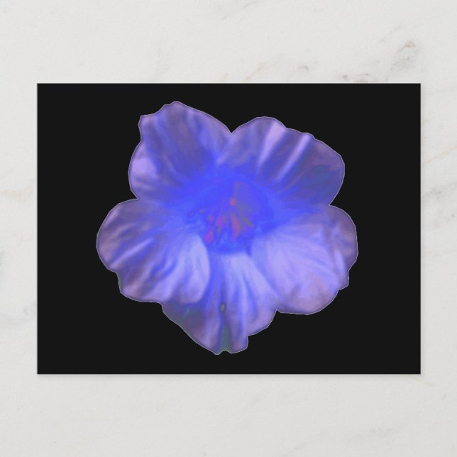 Postal de flor azul Nasturtium (Anverso)