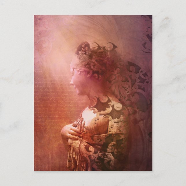 Postal de flor de pared