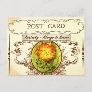 Postal de flor del estado de Kentucky