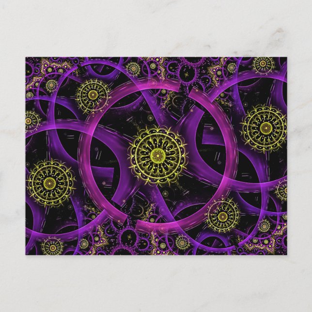 Postal de flor dorada de meditación (Anverso)