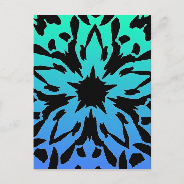 Postal de flor gráfica (Anverso)