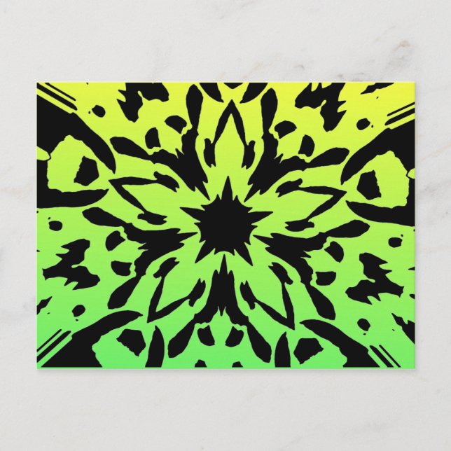 Postal de flor gráfica (Anverso)