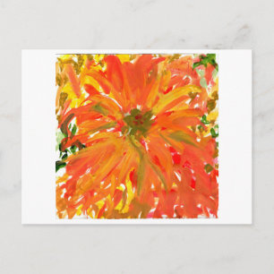 Postal de flor naranja gloriosa