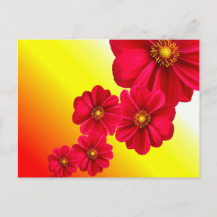 Postal de flor rojo