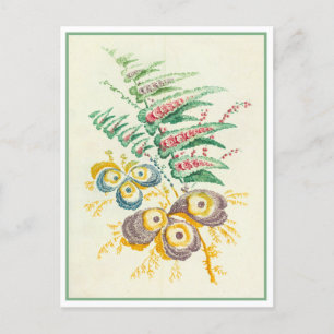 Postal de flor vintage