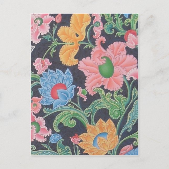 Postal de flores (Anverso)