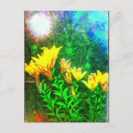 postal de flores amarillas