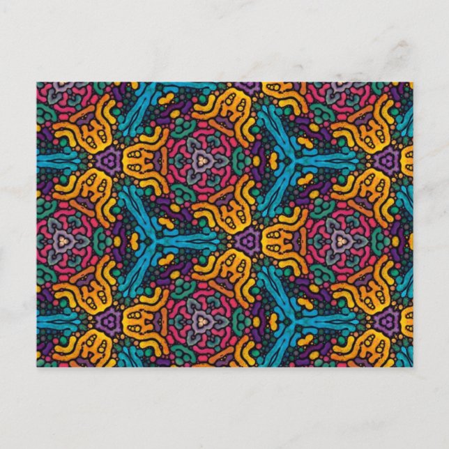 postal de flores de Kaleidoscope (Anverso)