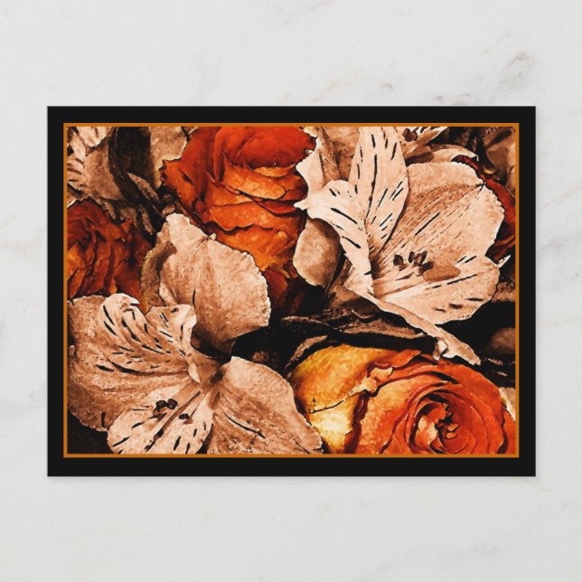 postal de flores de otoño (Anverso)