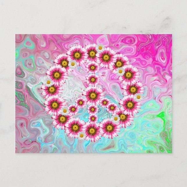 postal de flores de paz (Anverso)