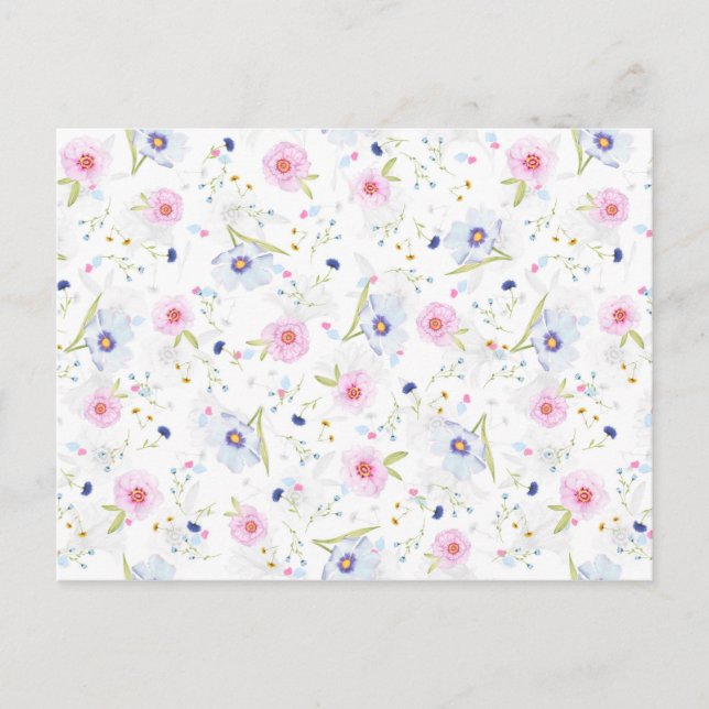 postal de flores de primavera (Anverso)