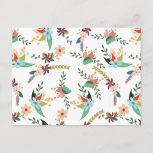 postal de flores de primavera