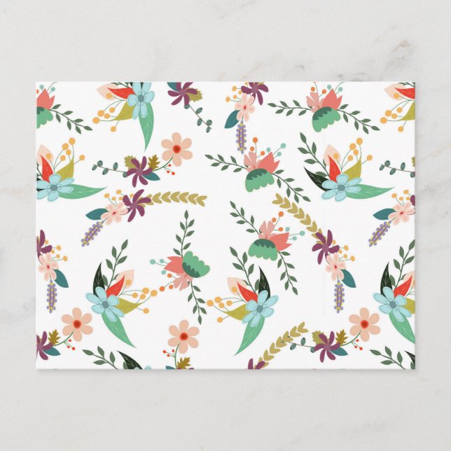 postal de flores de primavera (Anverso)