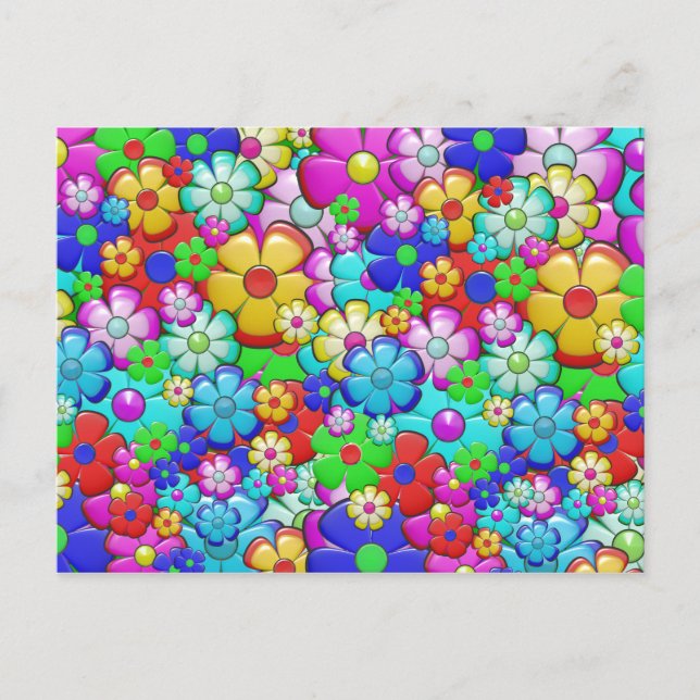 postal de flores hippie (Anverso)