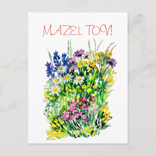 postal de flores silvestres (Anverso)