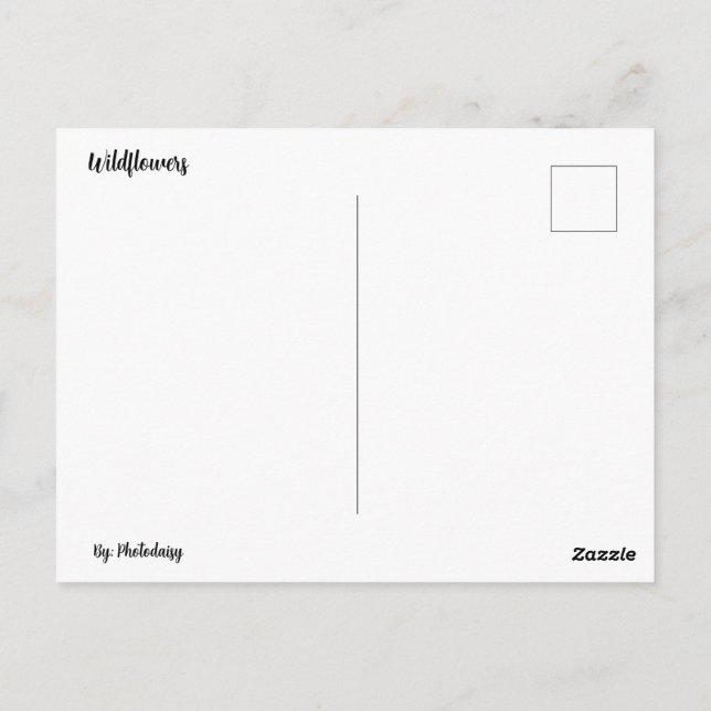 Postal de flores silvestres (Reverso)