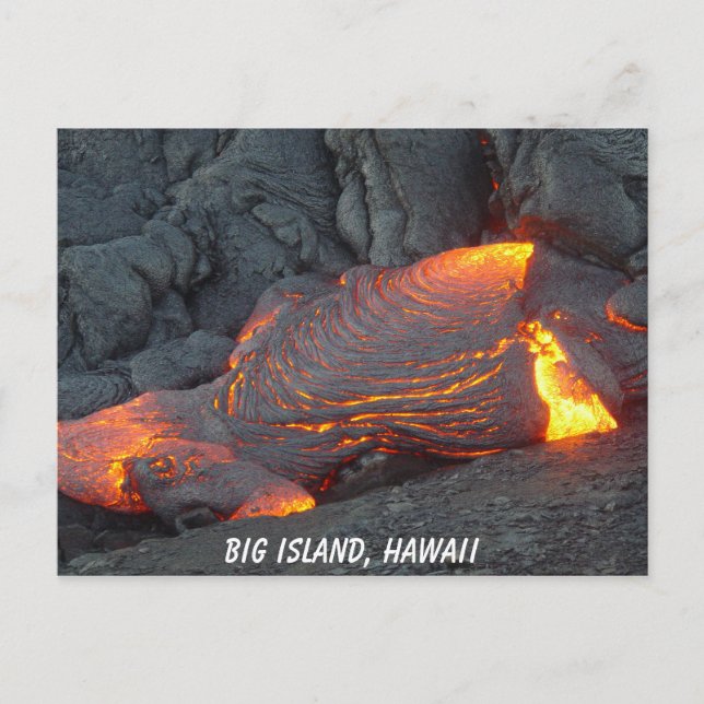 Postal de flujo de lava de la isla grande (Anverso)