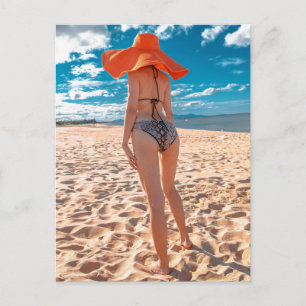 Postal de foto de Babe en verano Time Beach