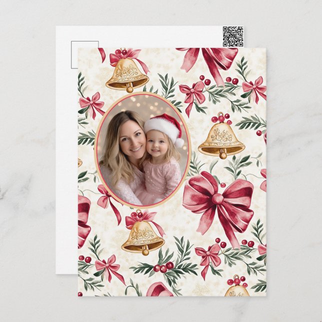 Postal de foto de las campanas de oro rosadas (Anverso / Reverso)