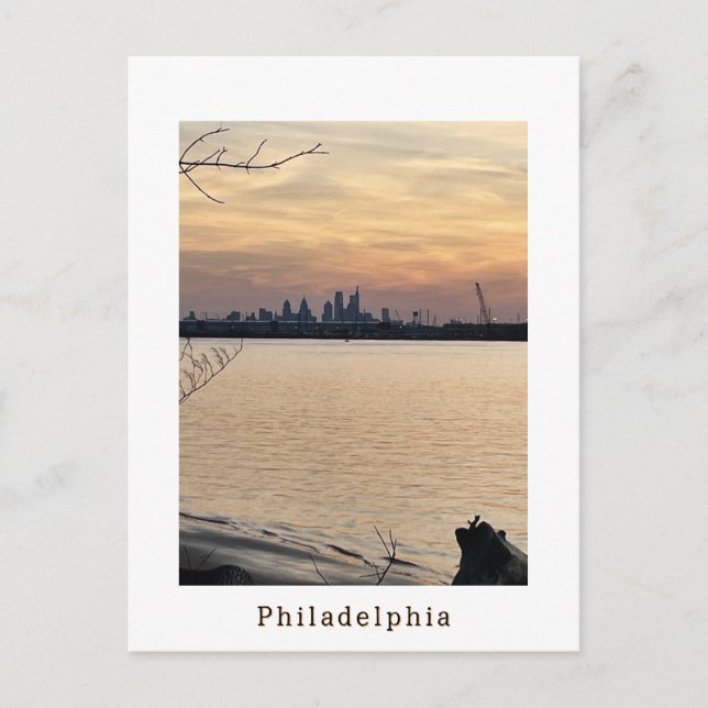 Postal de foto de Philadelphia Sunset (Anverso)