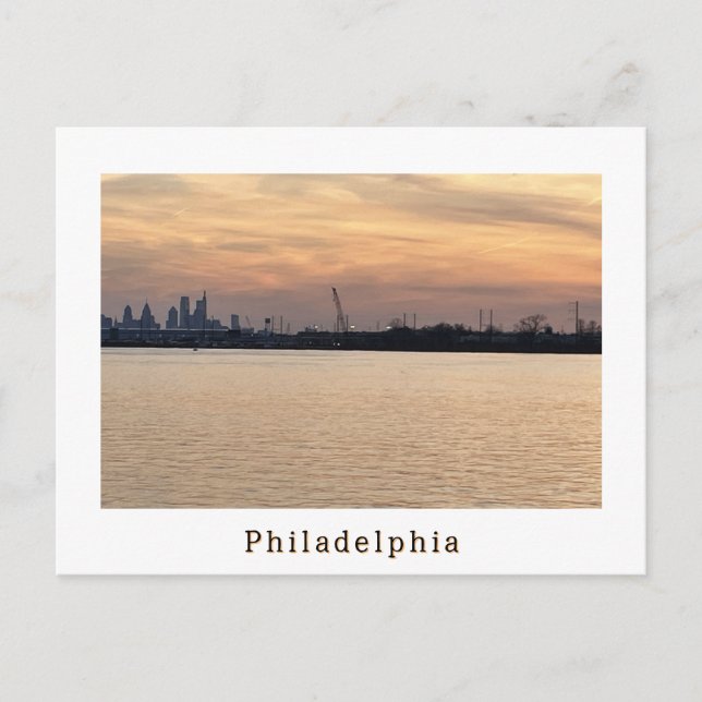 Postal de foto de Philadelphia Sunset (Anverso)