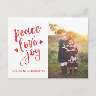 Postal de foto moderna personalizada de Navidad