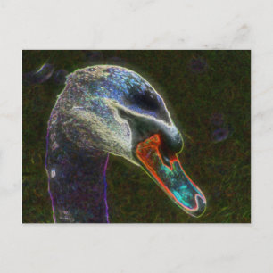 Postal de fotografía de arte digital en Regal Swan