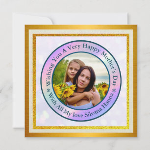 Postal de fotografía moderna elegante del Día de l