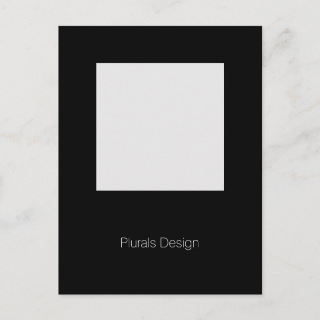 Postal de fotograma de diseño mínimo (Anverso)