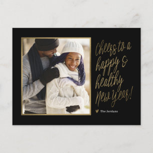 Postal de fotos de Año Nuevo feliz y saludable