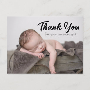 Postal de fotos de CUTE Baby Shower Gracias