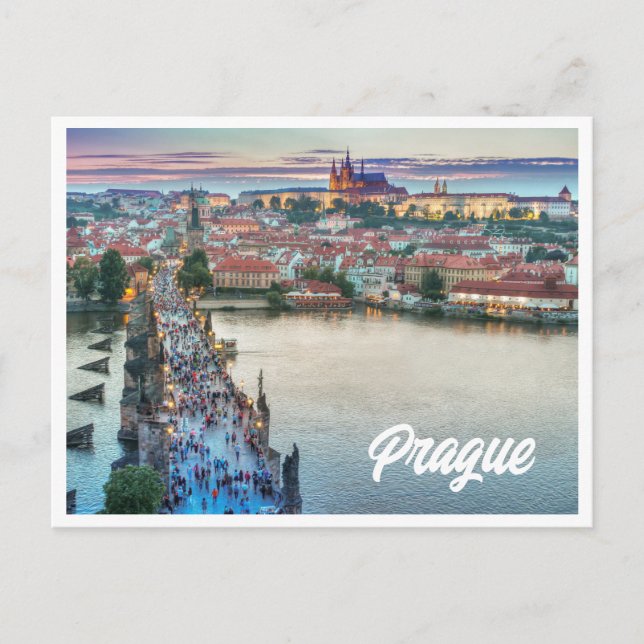 Postal de fotos de Praga (Anverso)