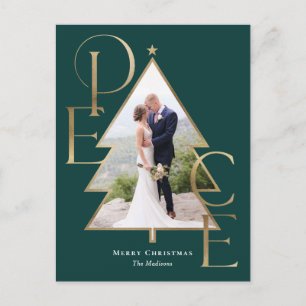 Postal de fotos de vacaciones modernas de árbol de