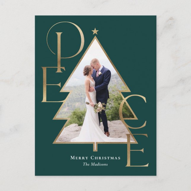 Postal de fotos de vacaciones modernas de árbol de (Anverso)