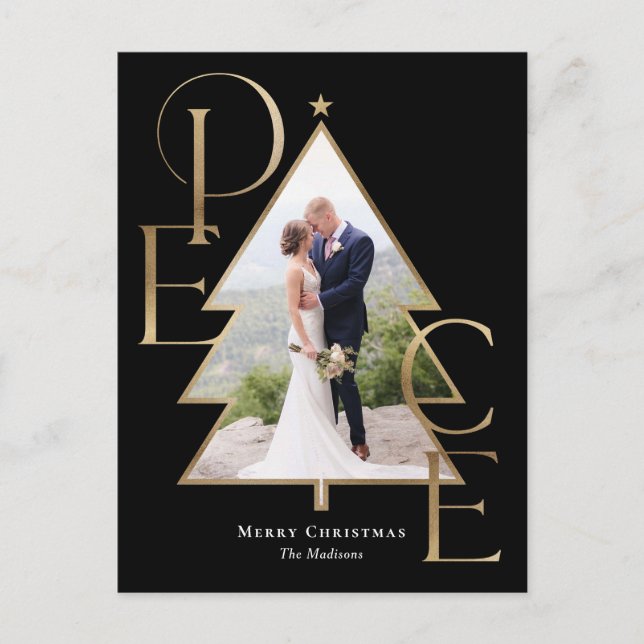 Postal de fotos de vacaciones modernas de árbol de (Anverso)