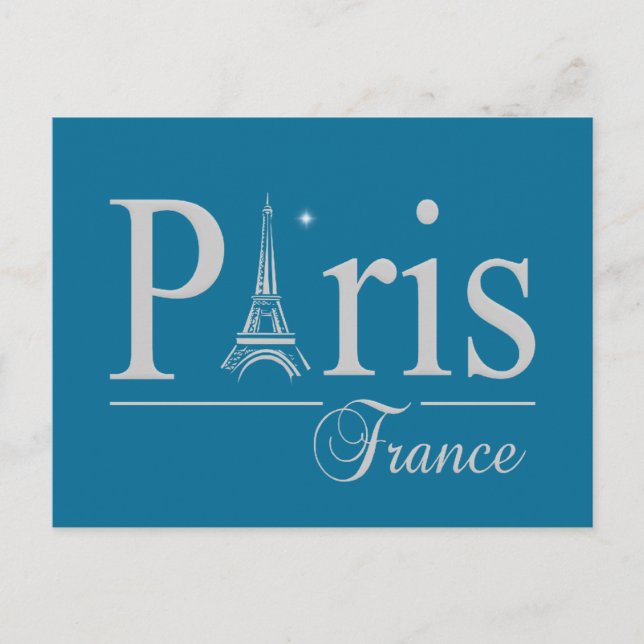 Postal de Francia en París, personalizar (Anverso)
