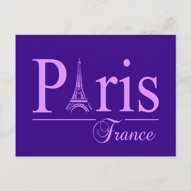 Postal de Francia en París, personalizar (Anverso)