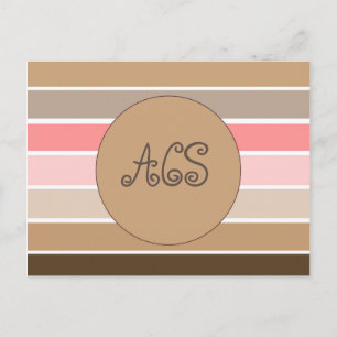 Postal de franjas de la cubierta del mar de Conch