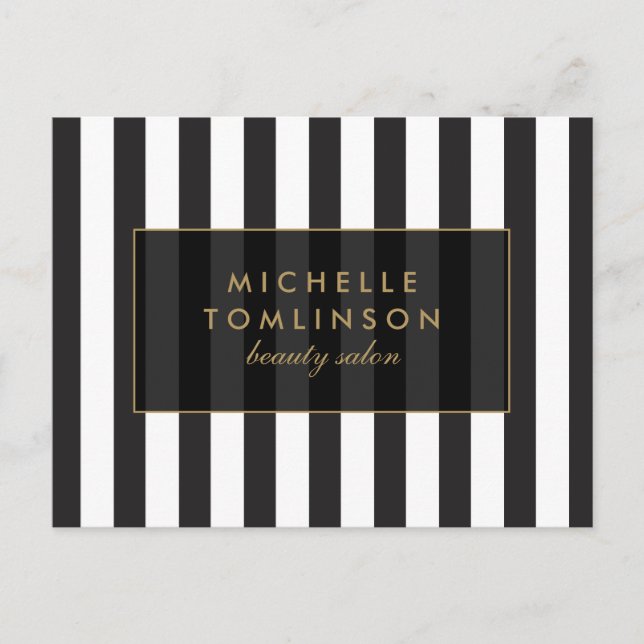 Postal de franjas negra y blanca III (Anverso)