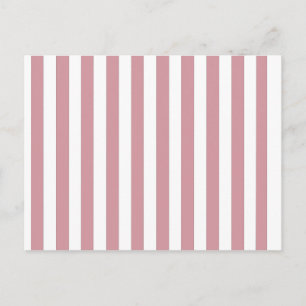 Postal de franjas rosadas y blancas de personaliza