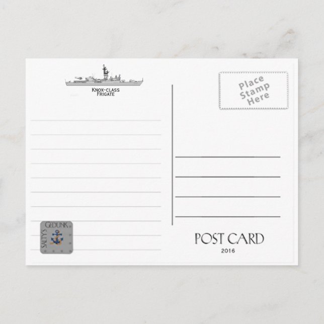 POSTAL DE FRIGATE USS BOWEN DE-1079 /FF-1079 (Reverso)