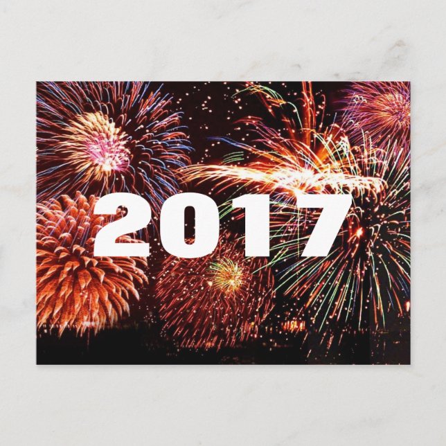 Postal de fuegos artificiales de 2017 (Anverso)