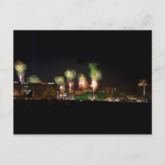 Postal de fuegos artificiales de Las Vegas