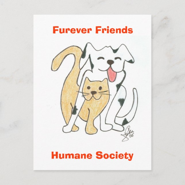 Postal de Furever Friends Humane Society (Anverso)