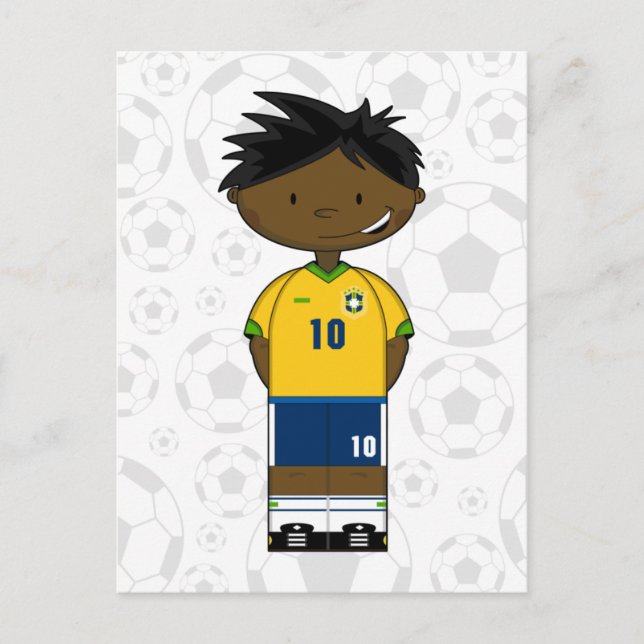 Postal de fútbol de Brasil (Anverso)