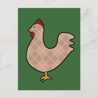 Postal de gallo de arte popular de Argyle