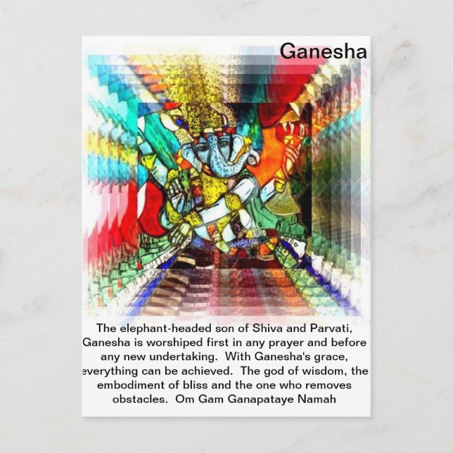 Postal de Ganesha (Anverso)
