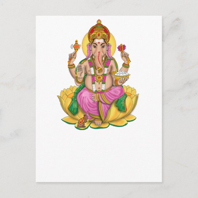 Postal de Ganesha (Anverso)