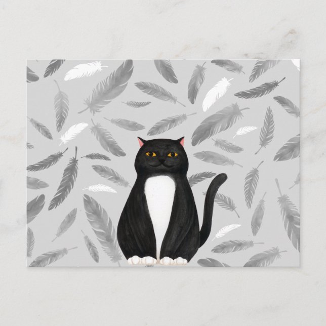 Postal de gato negro (Anverso)