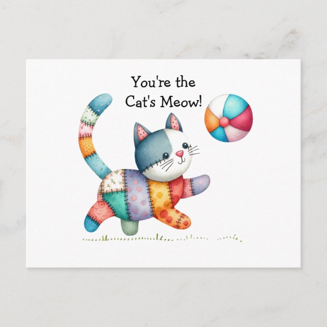 Postal de gatos caprichosa (Anverso)